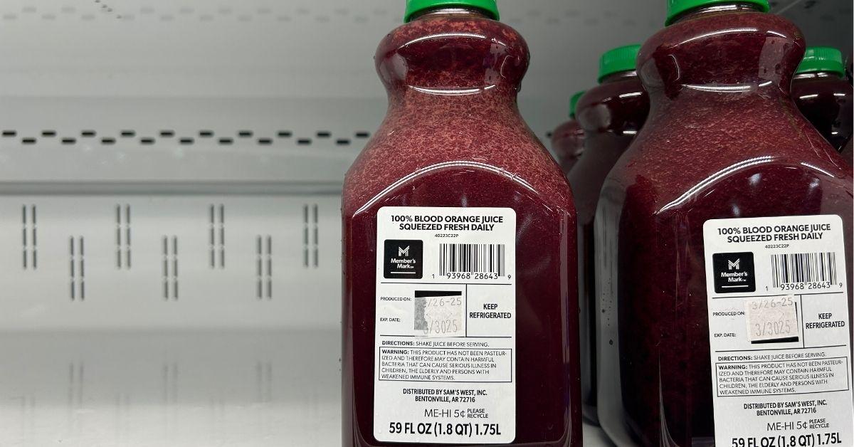 members mark fresh blood orange juice