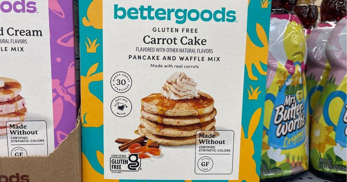 bettergoods gluten free carrot cake pancake and waffle mix