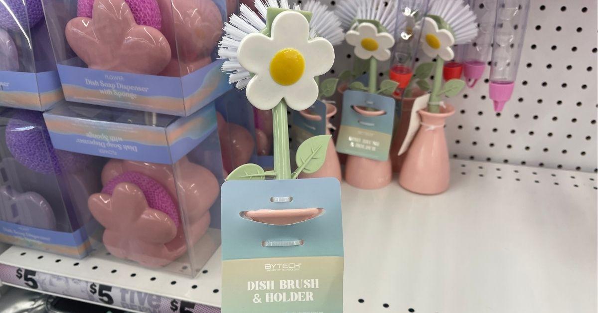 tech dish brush and holder