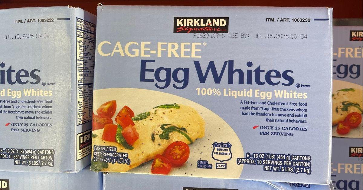 cage free egg whites on display