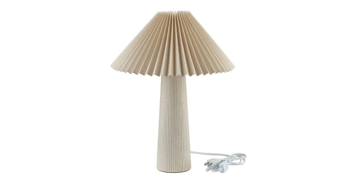 home decor collection ribbed ceramic table lamp