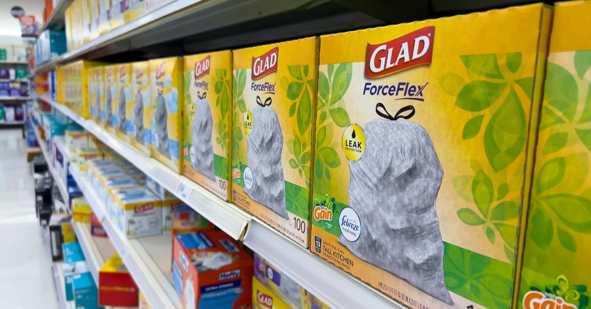 Glad brand trash bags for sale