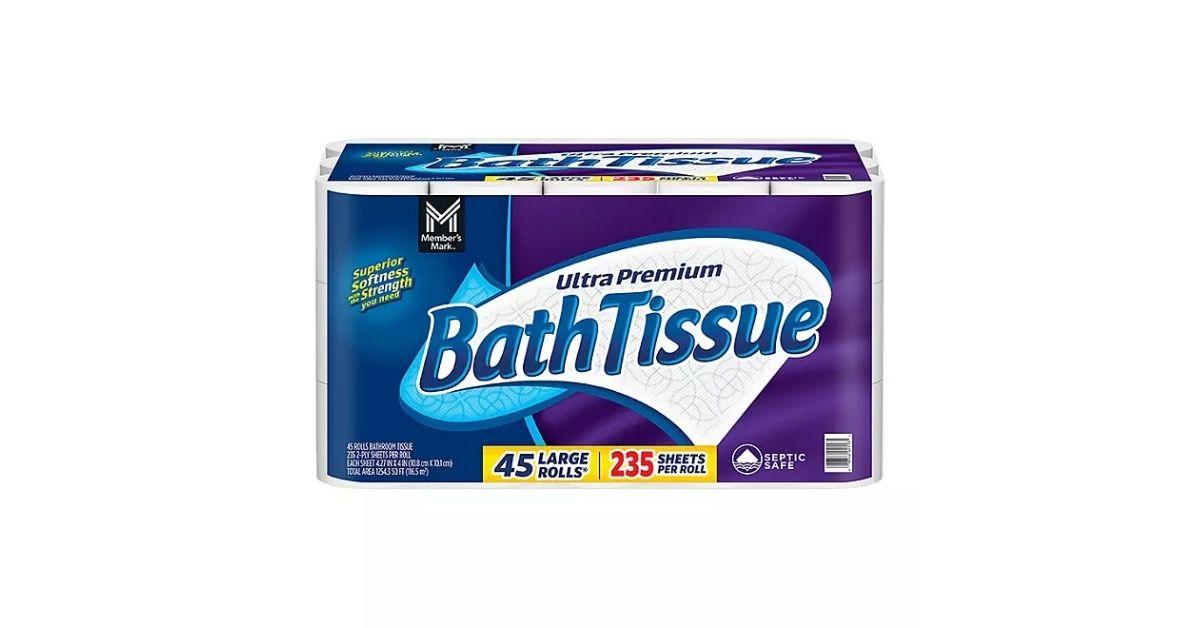 a bundle of bath tissue