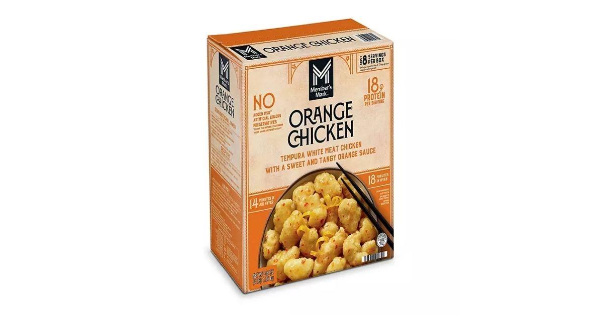 tempura orange chicken in a box