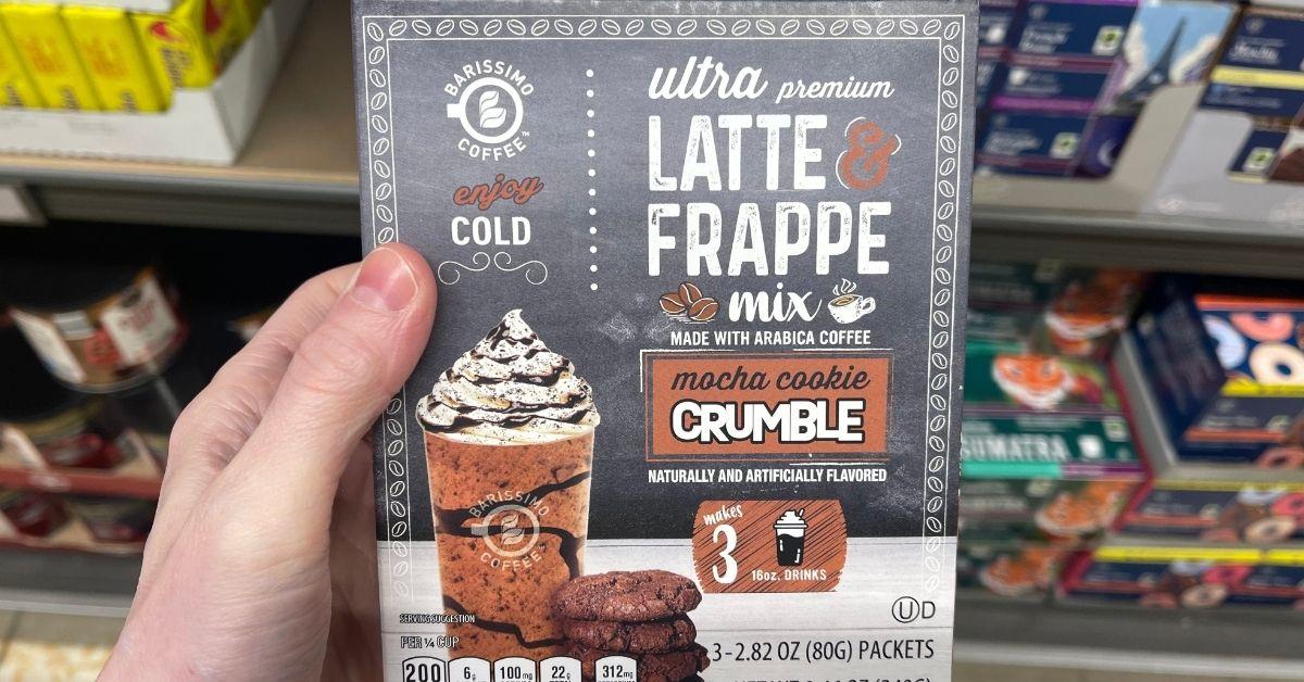 barissimo coffee mocha cookie crumble latte and frappe mix