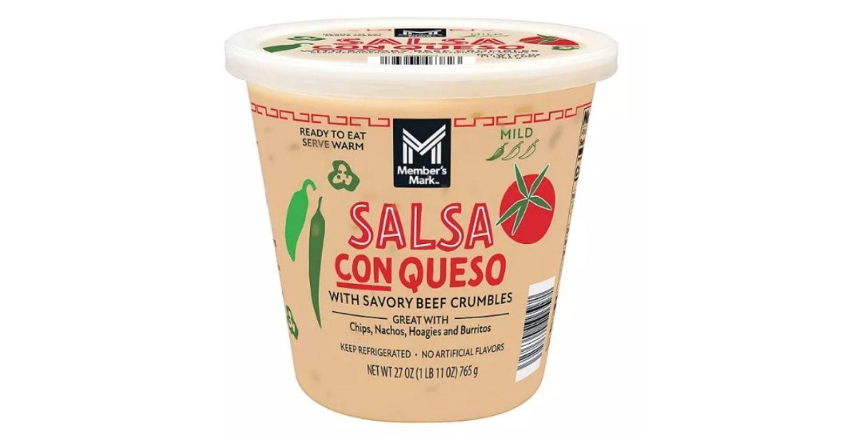 salsa con queso with savory beef crumbles