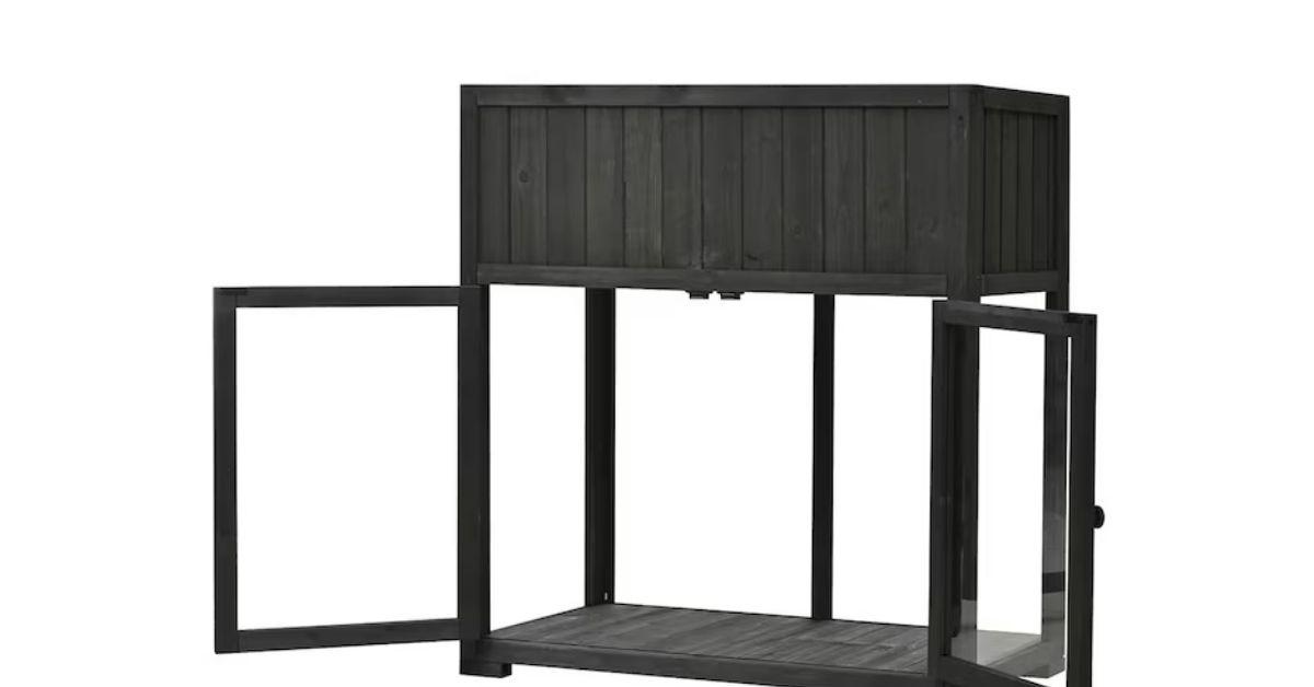 jujabu raised black compact garden greenhouse