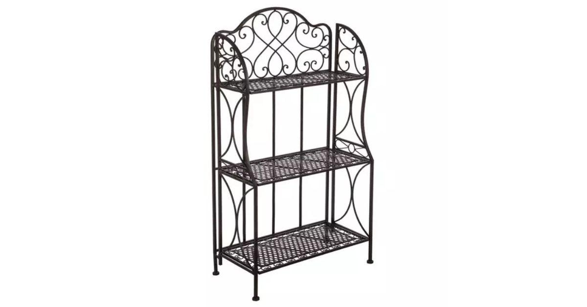 three tiered bakers rack