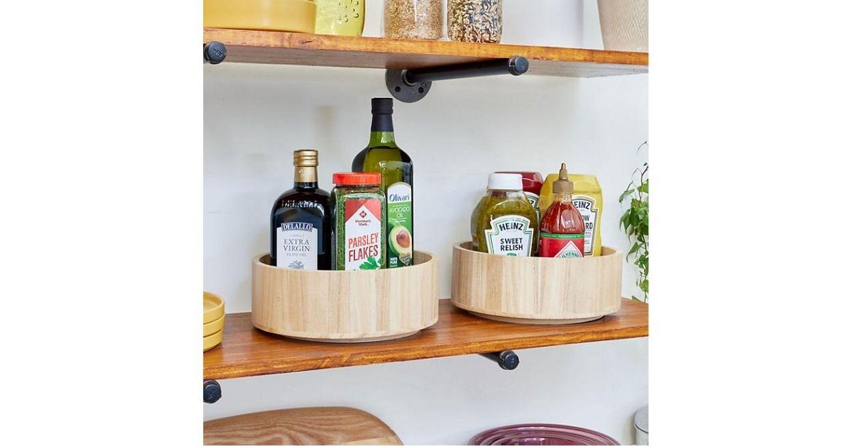paulownia turntable organizers
