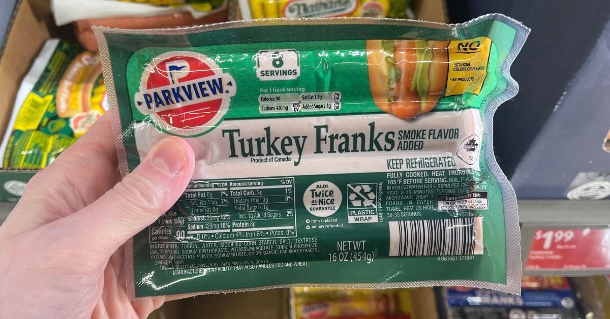turkey franks in a pack