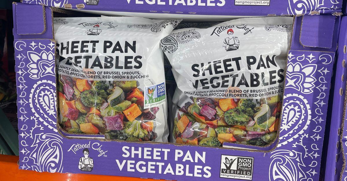 tattoed chef sheet pan vegetables