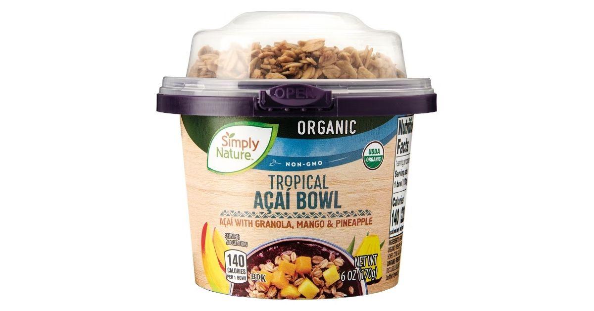 simply nature tropical acai bowl frozen fruit blend