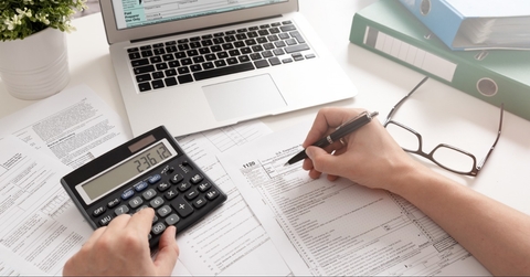 Working on taxes
