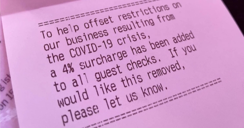 covid-19 surcharge receipt