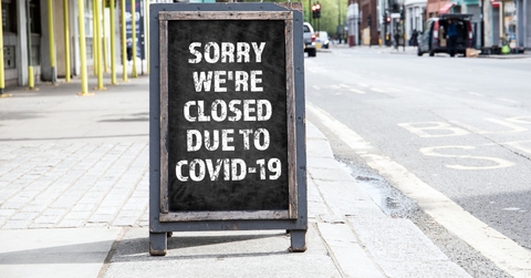 closed due to covid-19 sign