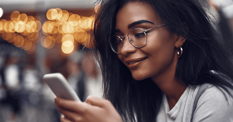 woman using phone
