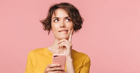 Thinking young woman