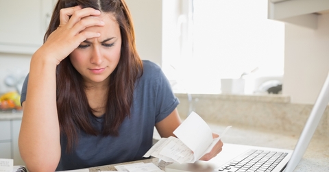 Woman looking stressed