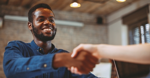 man shaking hands
