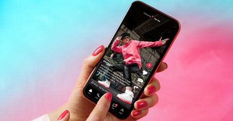 tiktok video playing on a phone