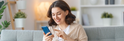 Woman using a phone