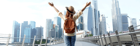 Woman traveling