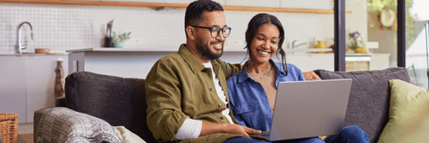 Couple on laptop