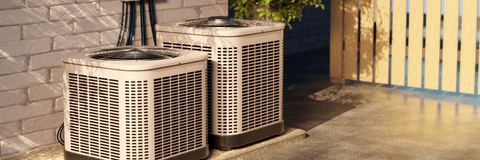 HVAC units outside new home