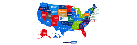 Most popular bank in every state header