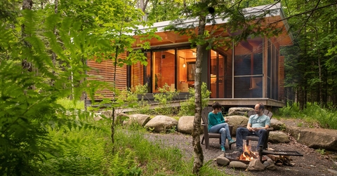 Airbnb house with firepit
