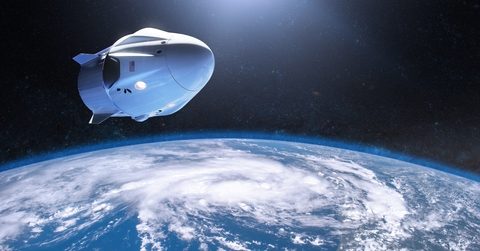 Spacex Dragon Crew Ship in Space
