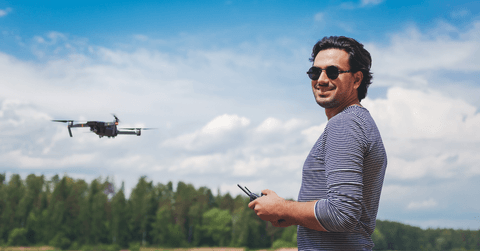man with drone