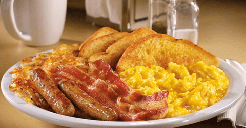 Denny&#x27;s breakfast plate