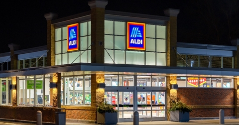 Aldi Grocery Store at night