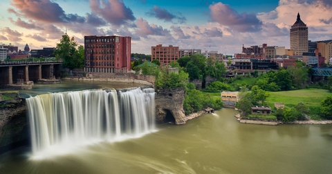 High Falls district in Rochester New York 