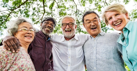 senior retirement discussion meet up concept