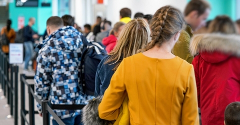 people waiting at airport