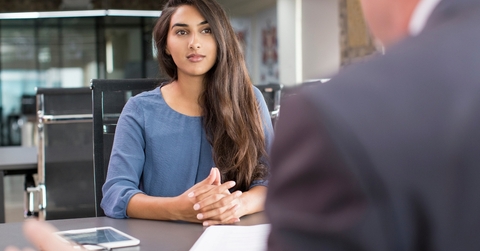 female customer meeting with financial advisor