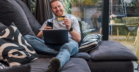 A man working on repairing his credit score