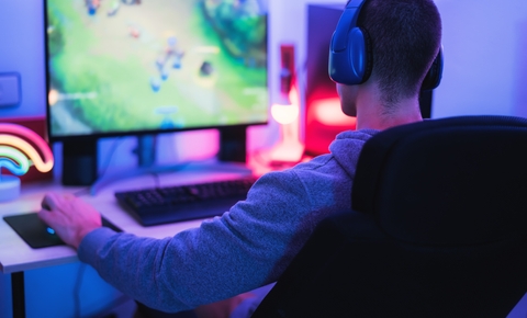 A person streaming on Twitch