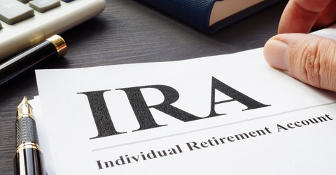 individual retirement account document at desk