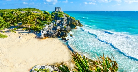 A beach in Tulum, Mexico