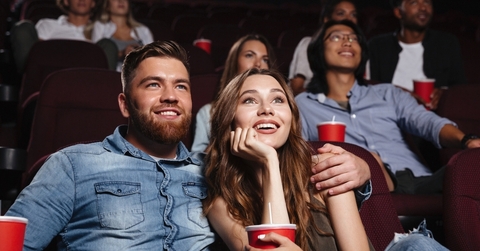 sitting at the cinema
