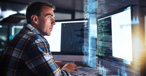 Man working at computer