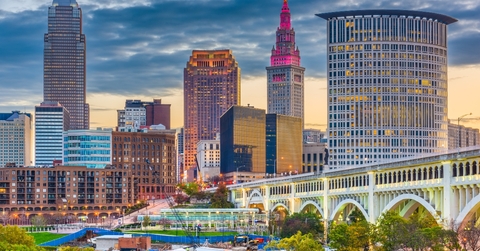 Cleveland, Ohio, USA downtown city