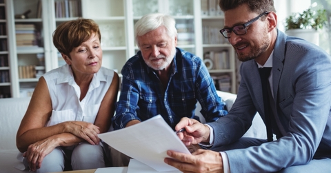 Senior couple planning their investments