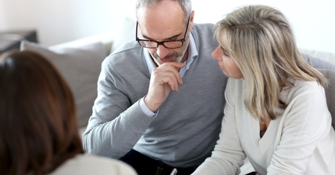 senior couple meeting finance advisor