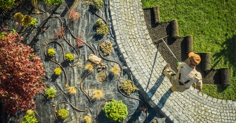 specialist finishing newly developed garden