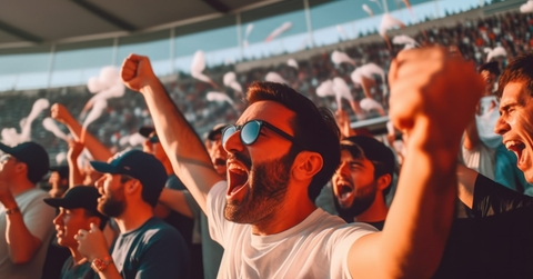 joyful fans celebrating victory