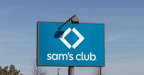 sam&#x27;s club warehouse sign board
